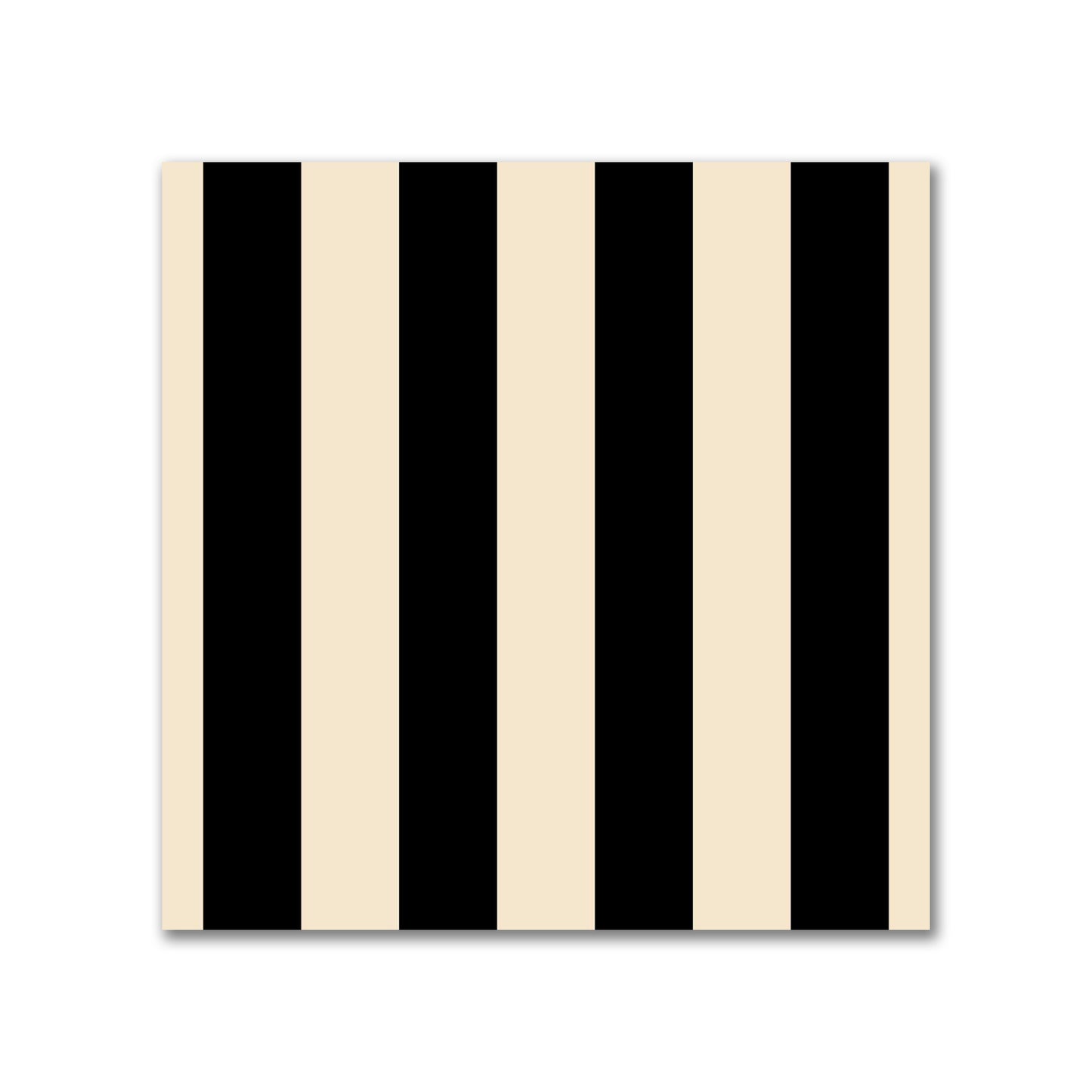 Cotton Sateen Fabric with Black Bars on Beige, FACS-1015-051