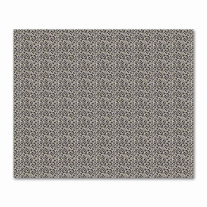 Beige Cotton Sateen Fabric with Black Hand-painted Dab Motif Print | FACS-1015-092