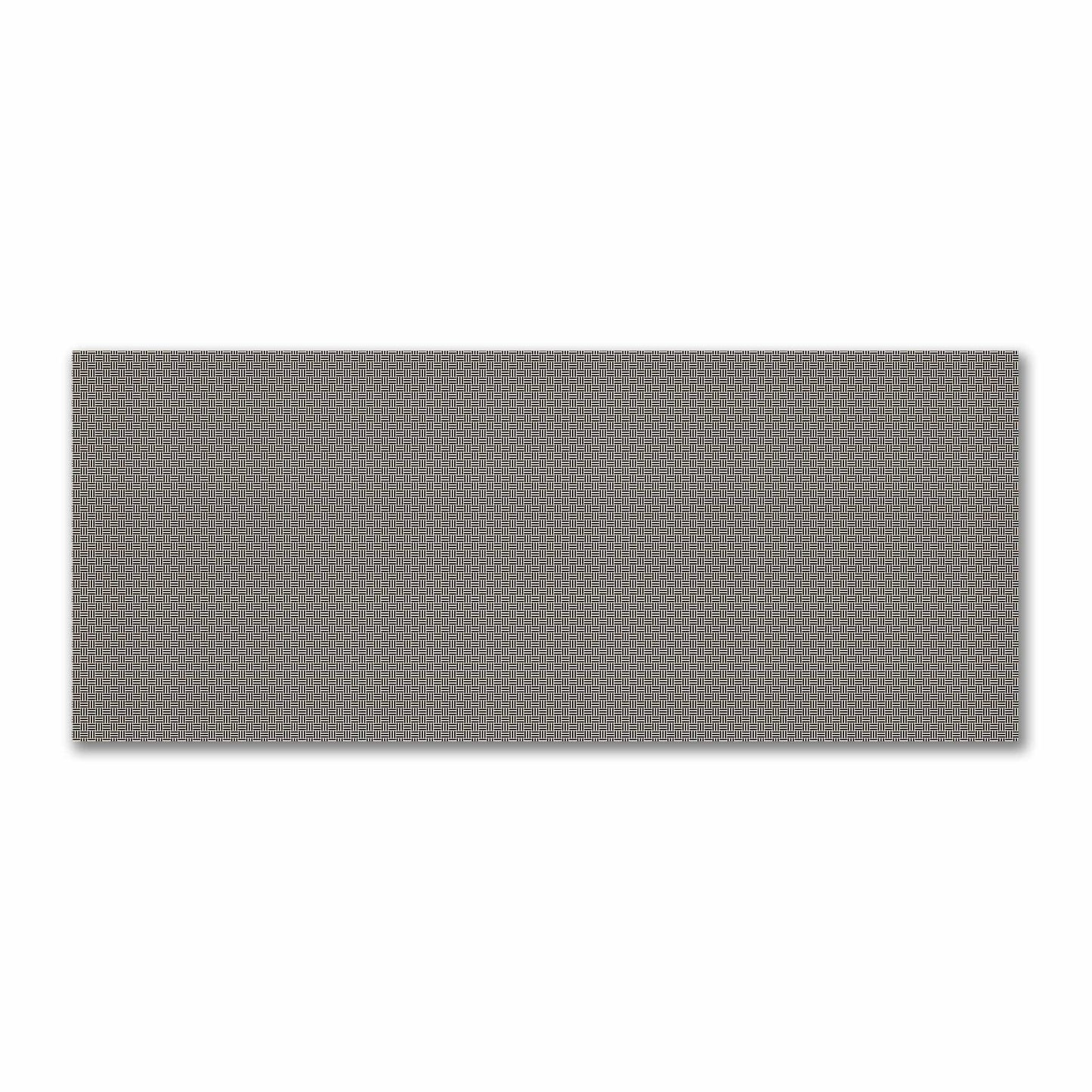 Beige Cotton Sateen Fabric with Black Double Weave Motif Print | FACS-1015-144