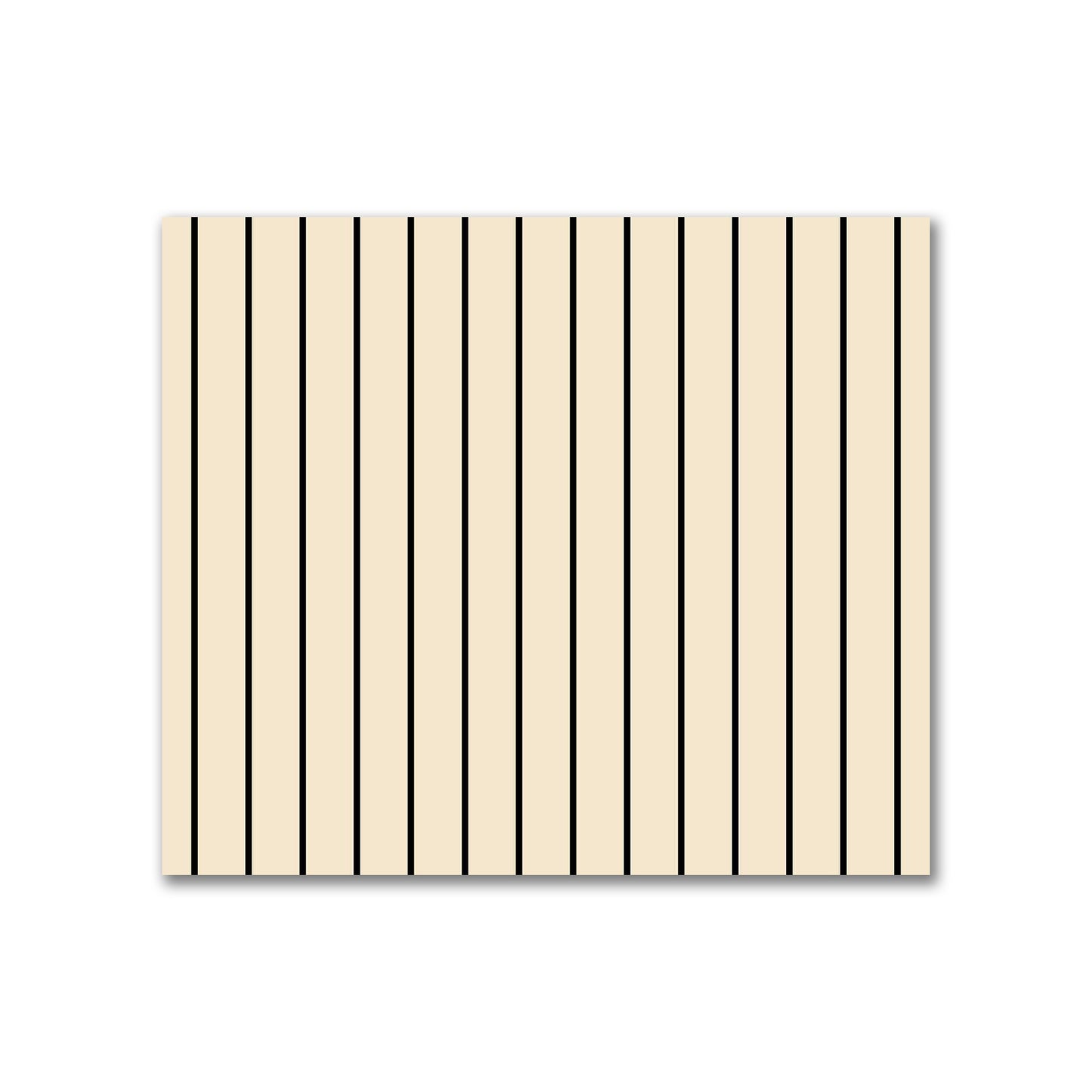 Cotton Sateen Fabric with Fine Black Stripes on Beige, FACS-1015-151