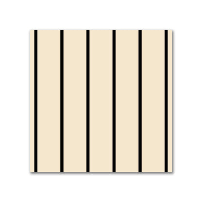 Cotton Sateen Fabric with Fine Black Stripes on Beige, FACS-1015-151