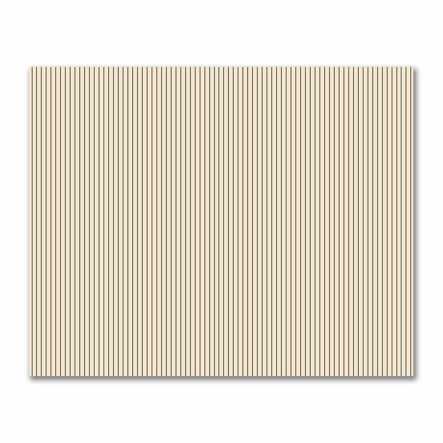 Cotton Sateen Fabric with Fine Black Stripes on Beige, FACS-1015-151