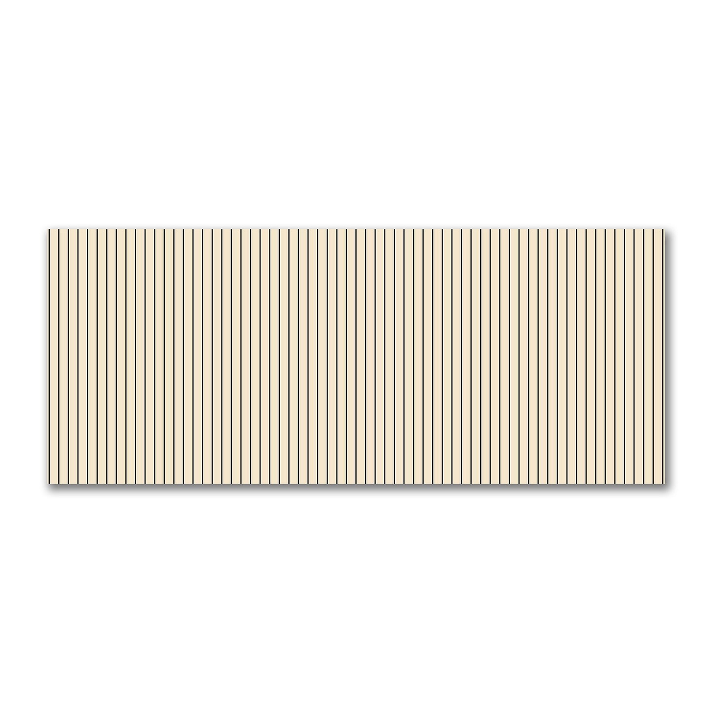 Cotton Sateen Fabric with Fine Black Stripes on Beige, FACS-1015-151