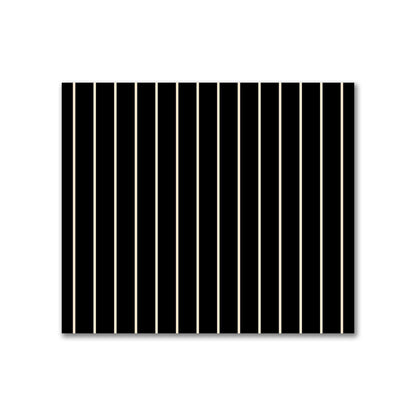 Cotton Sateen Fabric with Fine Beige Stripes on Black, FACS-1015-152