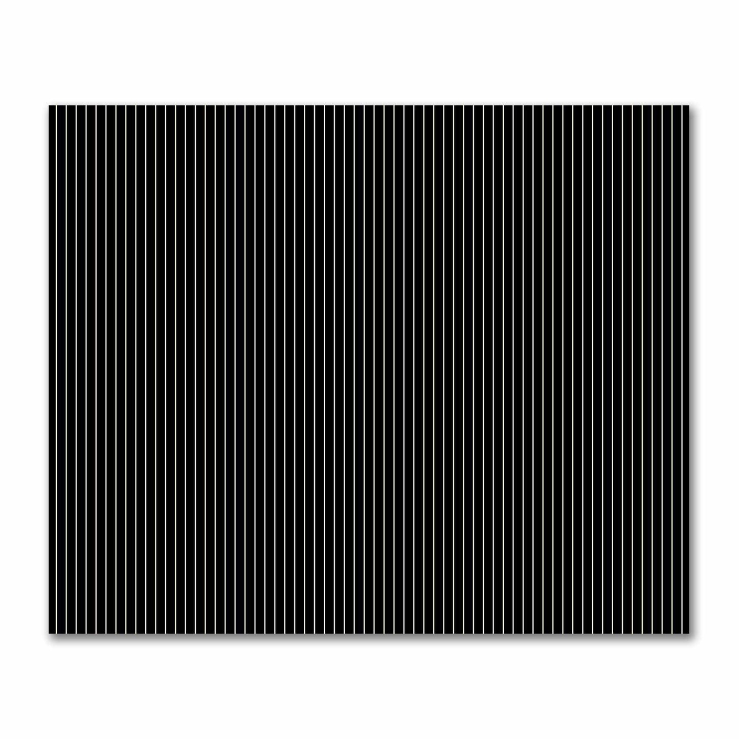 Cotton Sateen Fabric with Fine Beige Stripes on Black, FACS-1015-152