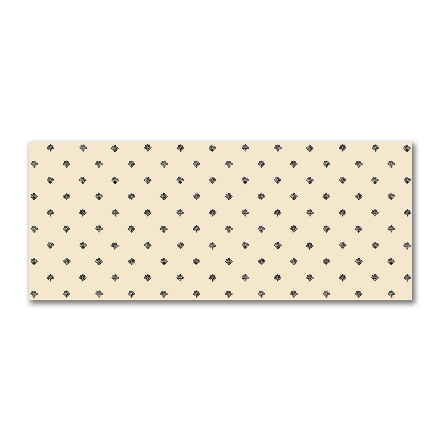 Beige Cotton Sateen Fabric with Black Hand-painted Swizzle Motif Print | FACS-1015-171