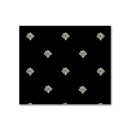 Black Cotton Sateen Fabric with Beige Hand-painted Swizzle Motif Print | FACS-1015-172