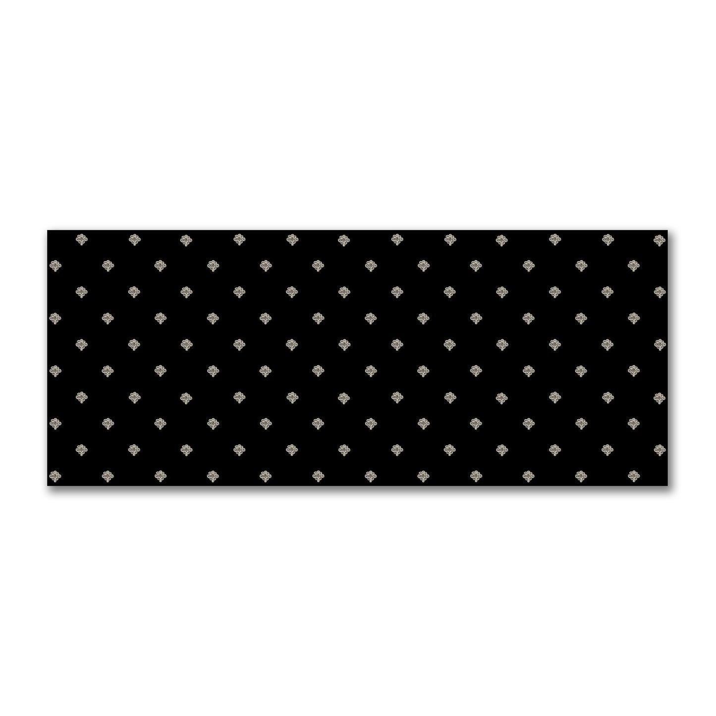 Black Cotton Sateen Fabric with Beige Hand-painted Swizzle Motif Print | FACS-1015-172