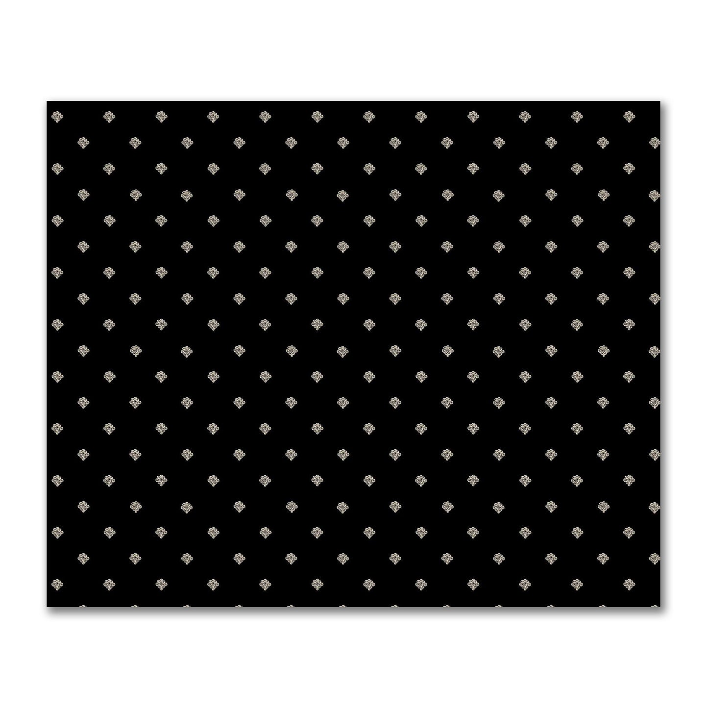 Black Cotton Sateen Fabric with Beige Hand-painted Swizzle Motif Print | FACS-1015-172