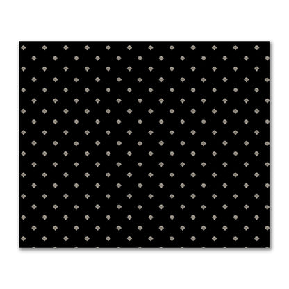 Black Cotton Sateen Fabric with Beige Hand-painted Swizzle Motif Print | FACS-1015-172