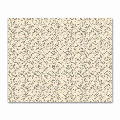 Beige Cotton Sateen Fabric with Black Hand-painted Vine Print | FACS-1015-181