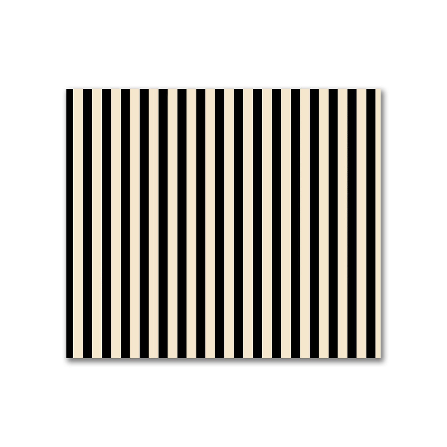 Cotton Sateen Fabric with Thin Black Bars on Beige, FACS-1015-241