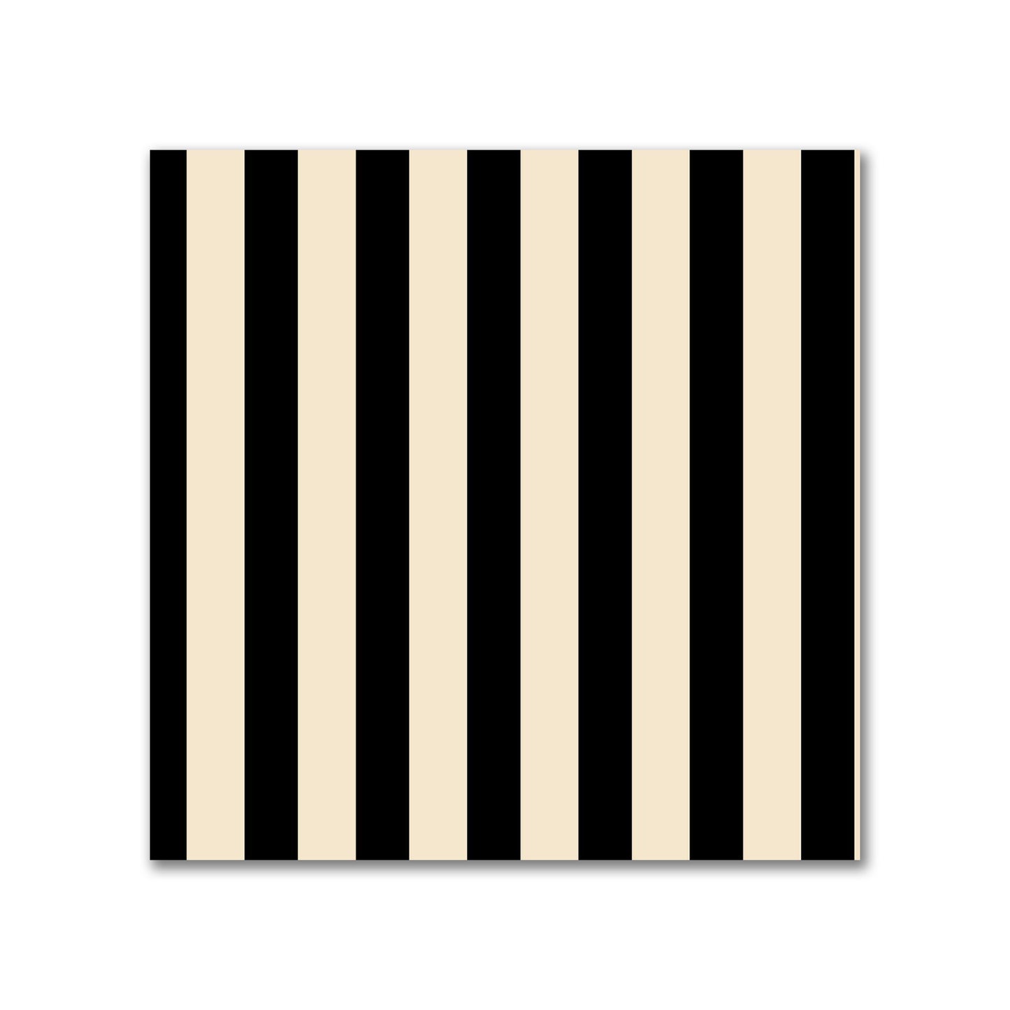 Cotton Sateen Fabric with Thin Black Bars on Beige, FACS-1015-241