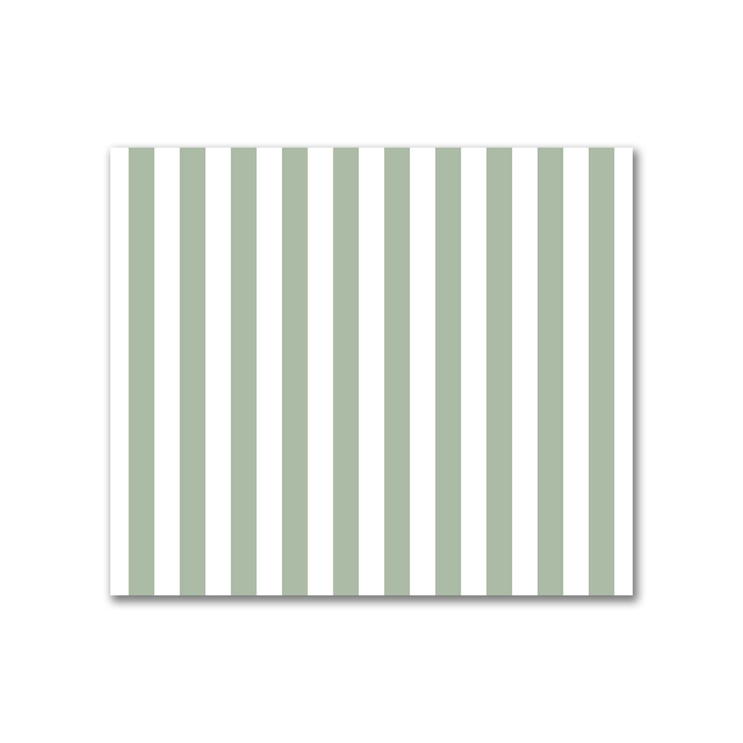 Off-White Cotton Sateen Fabric with Green Bars, FACS-1052-051