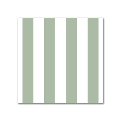 Off-White Cotton Sateen Fabric with Green Bars, FACS-1052-051