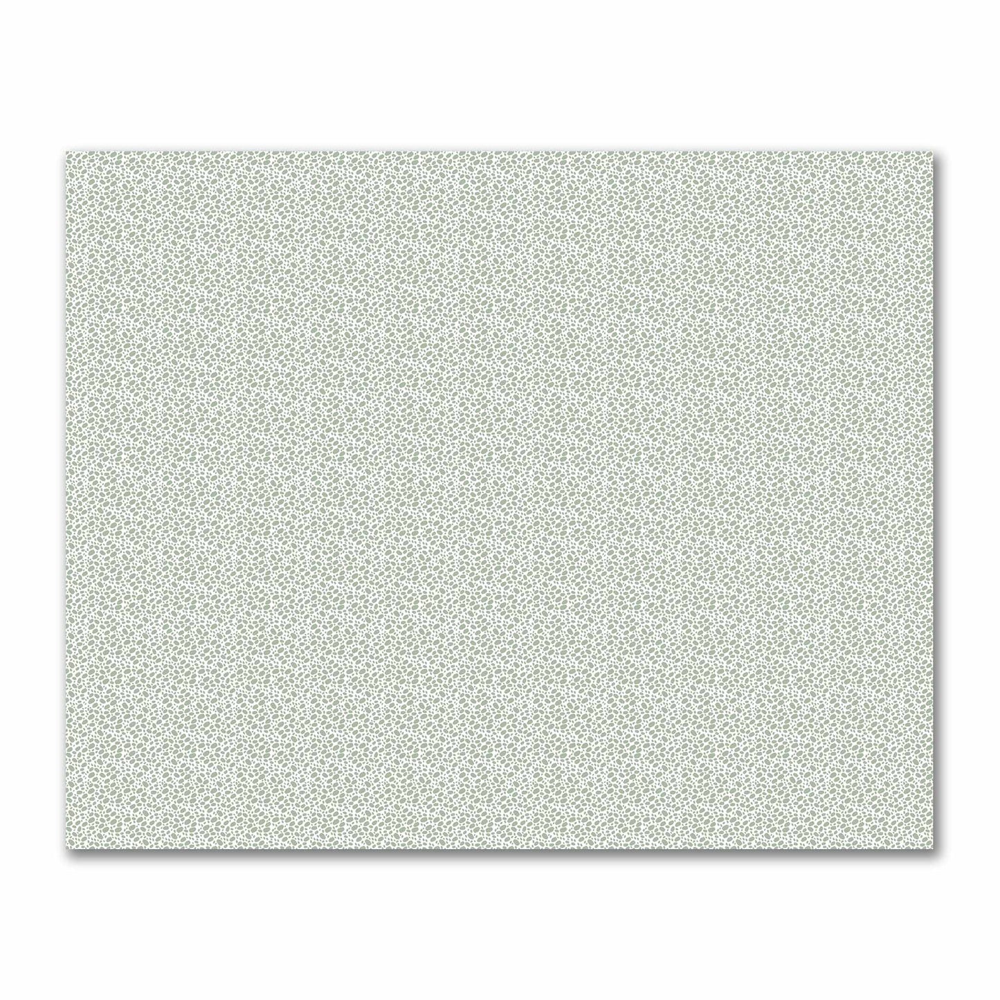 Off-White Cotton Sateen Fabric with Green Hand-painted Dab Motif Print | FACS-1052-092