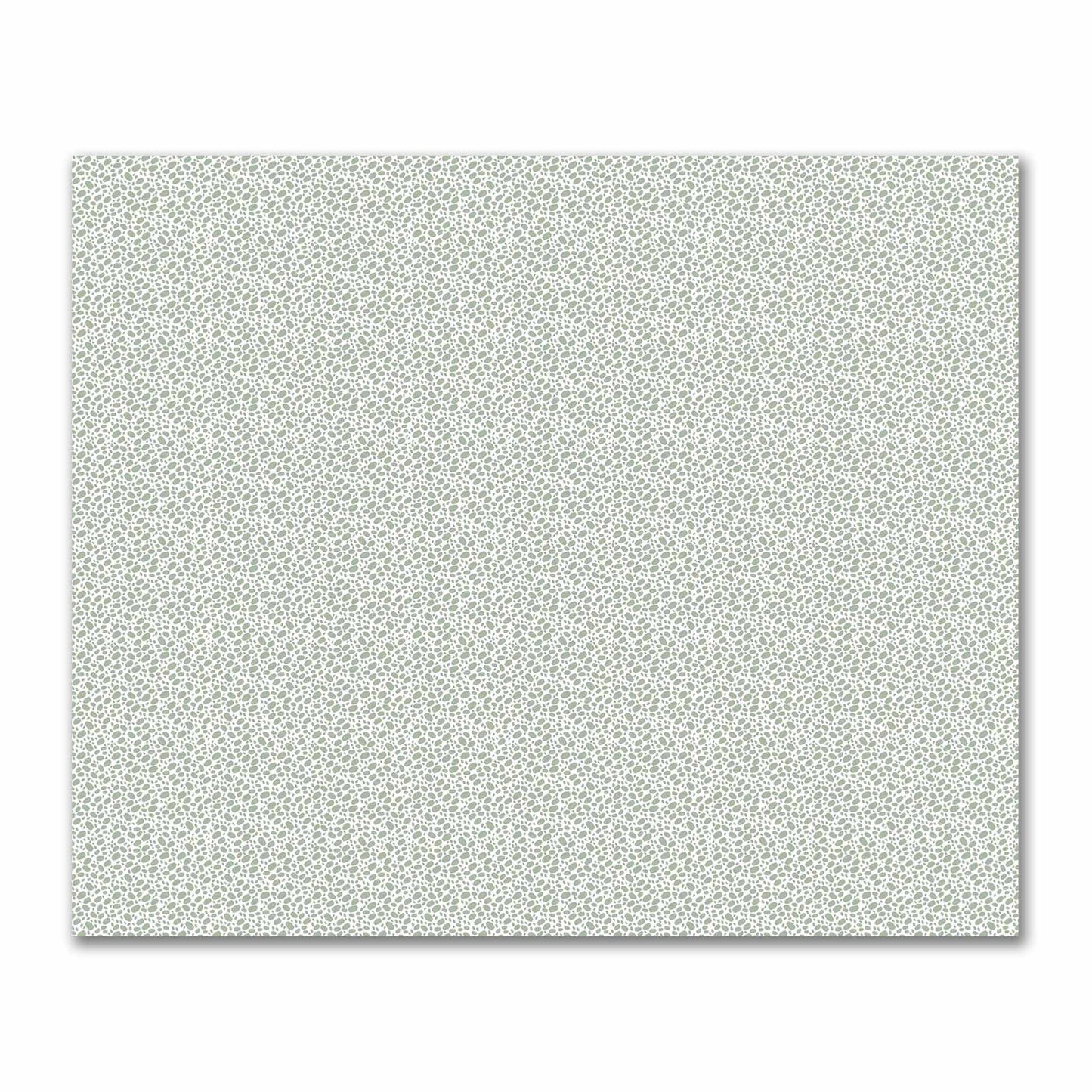 Off-White Cotton Sateen Fabric with Green Hand-painted Dab Motif Print | FACS-1052-092
