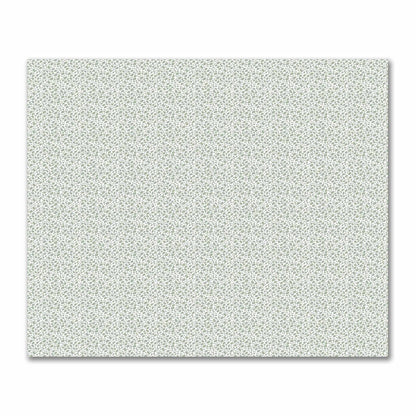 Off-White Cotton Sateen Fabric with Green Hand-painted Dab Motif Print | FACS-1052-092