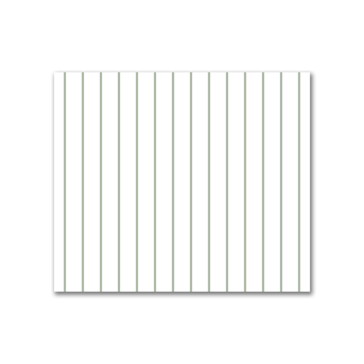 Off-White Cotton Sateen Fabric with Fine Green Stripes, FACS-1052-151