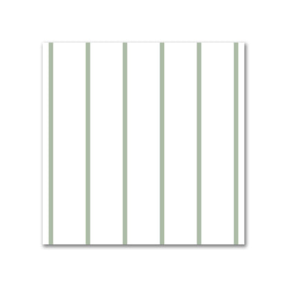 Off-White Cotton Sateen Fabric with Fine Green Stripes, FACS-1052-151