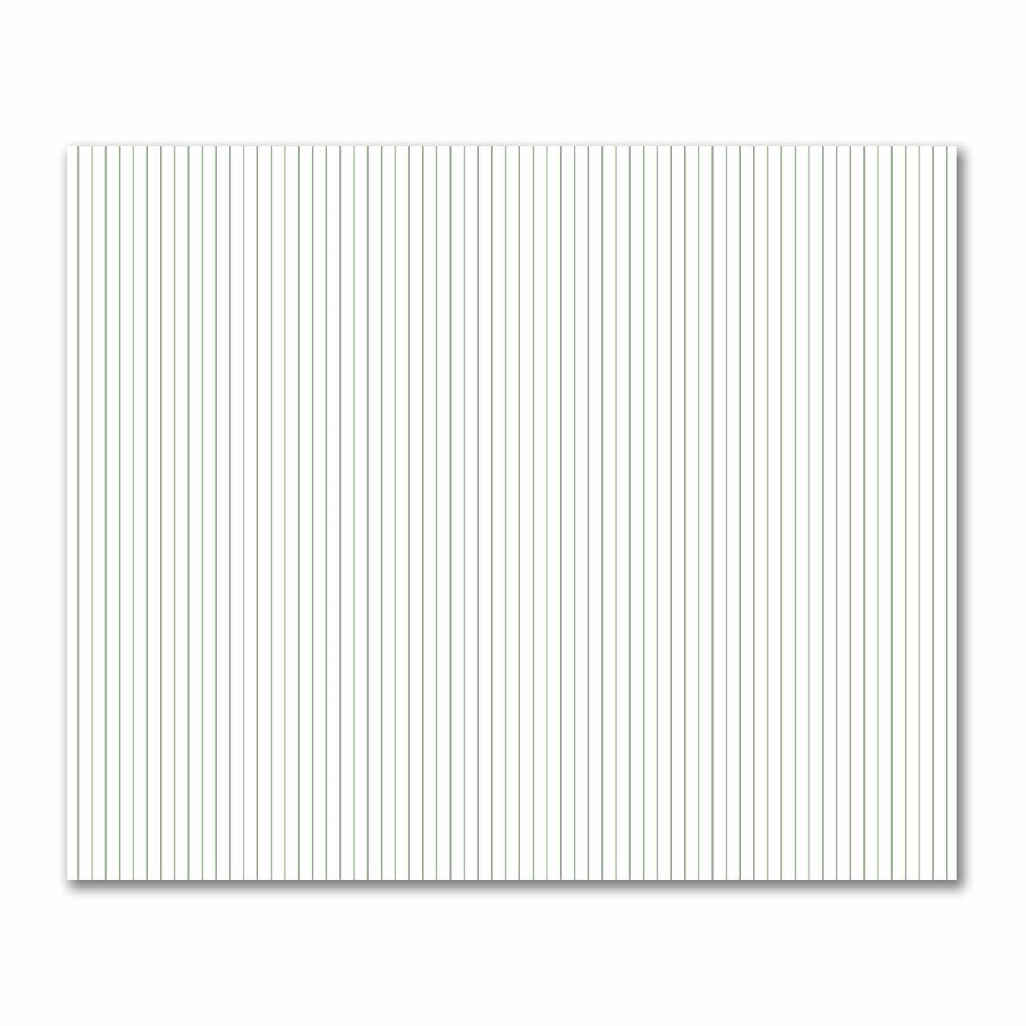 Off-White Cotton Sateen Fabric with Fine Green Stripes, FACS-1052-151