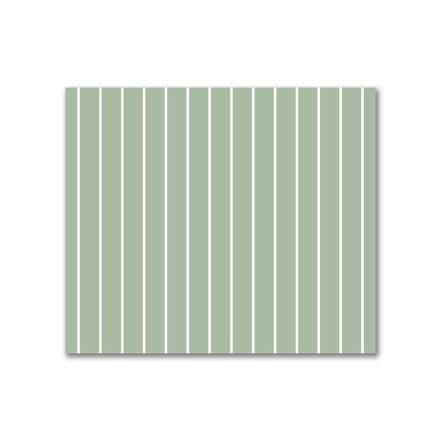 Cotton Sateen Fabric with Fine Off-White Stripes on Green, FACS-1052-152