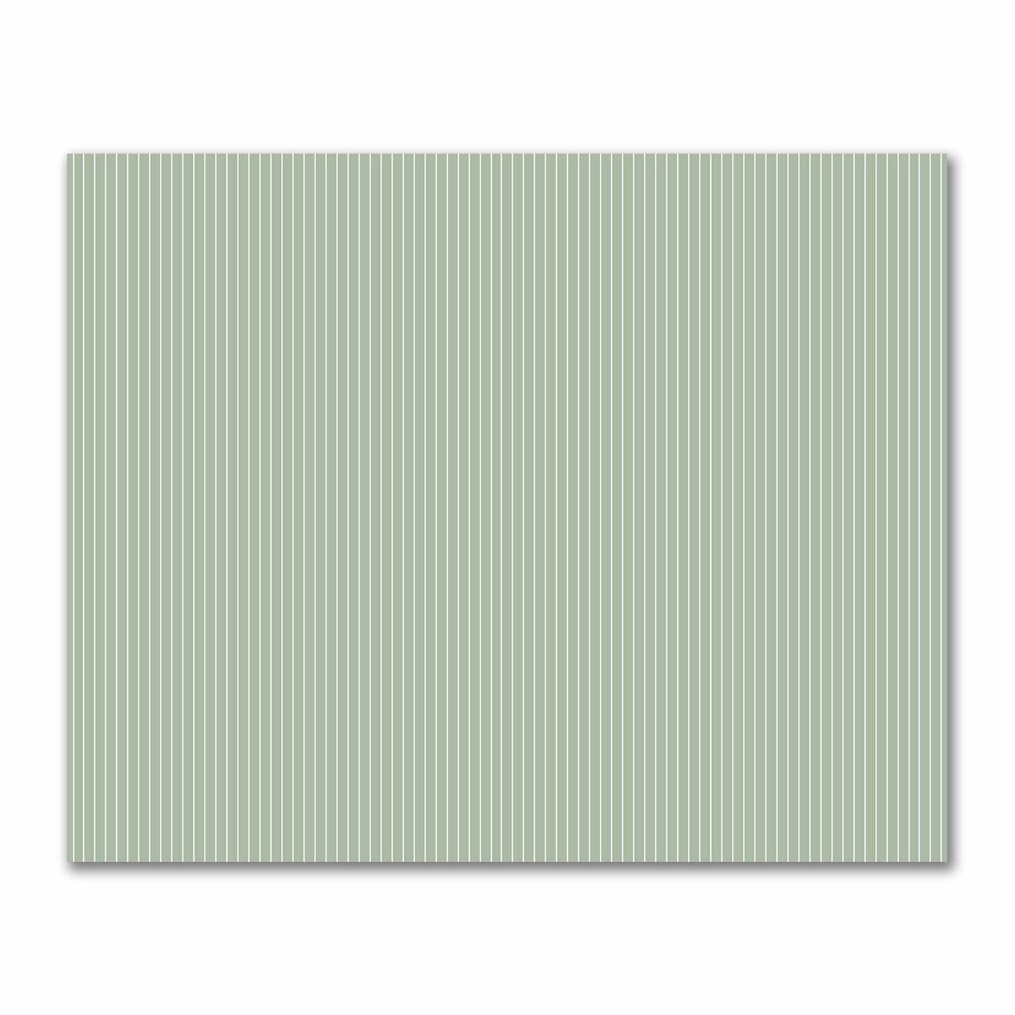 Cotton Sateen Fabric with Fine Off-White Stripes on Green, FACS-1052-152