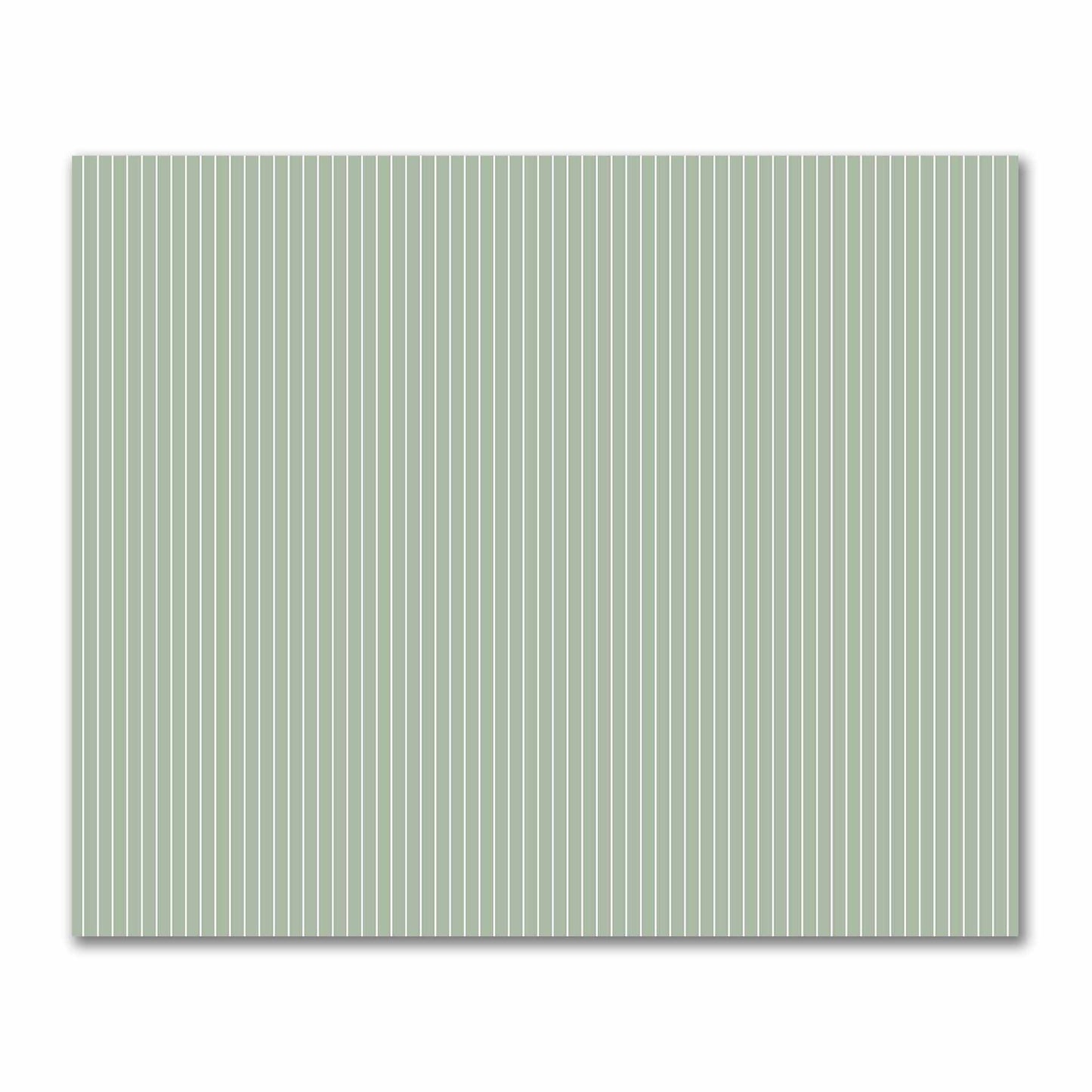 Cotton Sateen Fabric with Fine Off-White Stripes on Green, FACS-1052-152