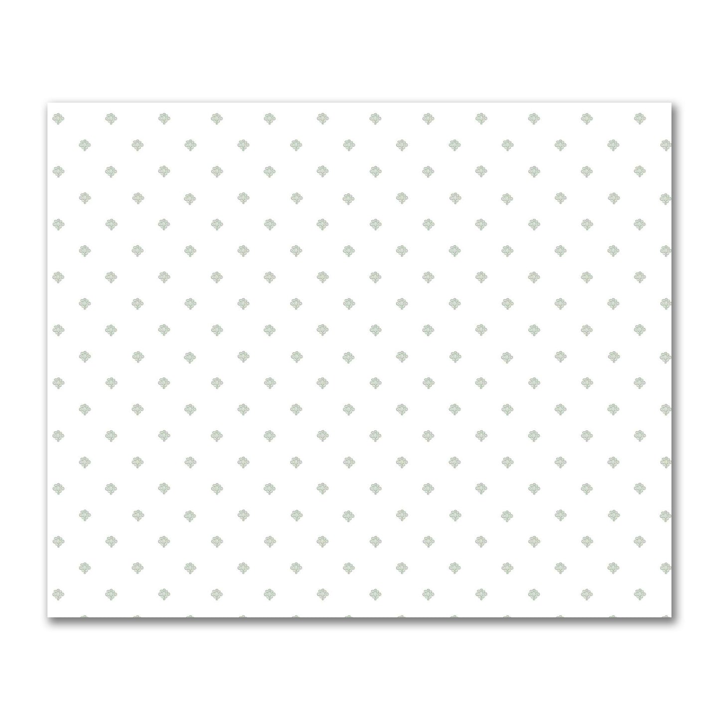 Off-White Cotton Sateen Fabric with Green Hand-painted Swizzle Motif Print | FACS-1052-171
