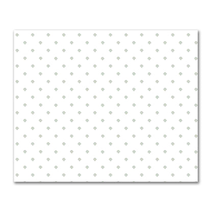 Off-White Cotton Sateen Fabric with Green Hand-painted Swizzle Motif Print | FACS-1052-171
