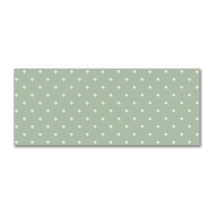 Green Cotton Sateen Fabric with Off-White Hand-painted Swizzle Motif Print | FACS-1052-172