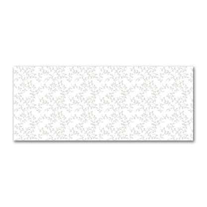 Off-White Cotton Sateen Fabric with Green Hand-painted Vine Print | FACS-1052-181