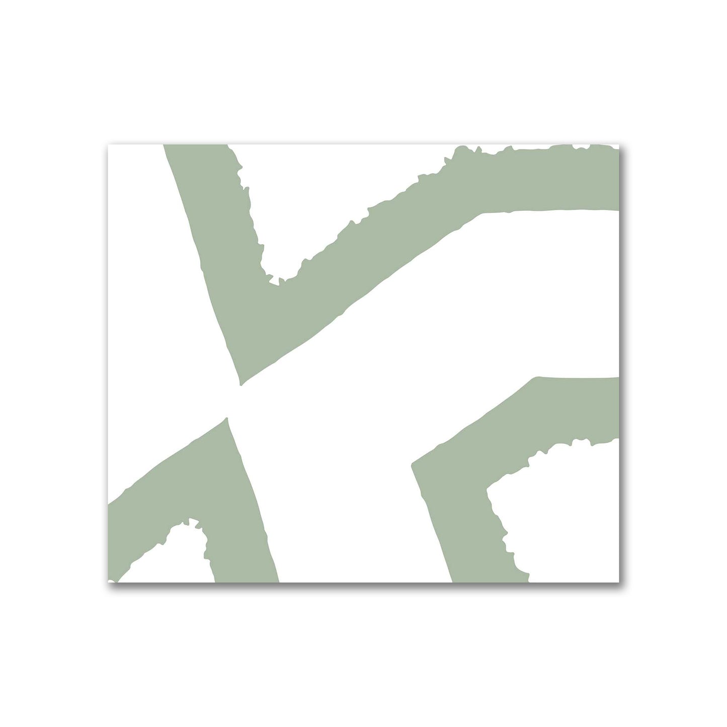 Off-White Cotton Sateen Fabric with Bold Green Graphic  | FACS-1052-391