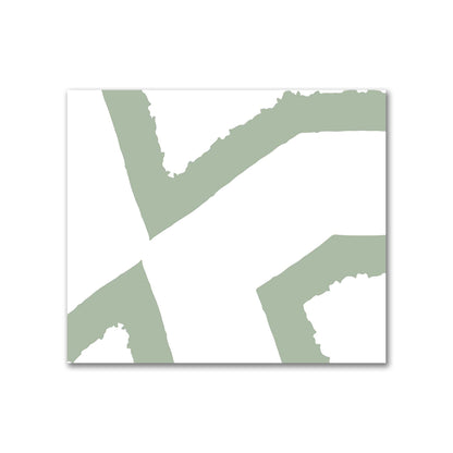 Off-White Cotton Sateen Fabric with Bold Green Graphic  | FACS-1052-391