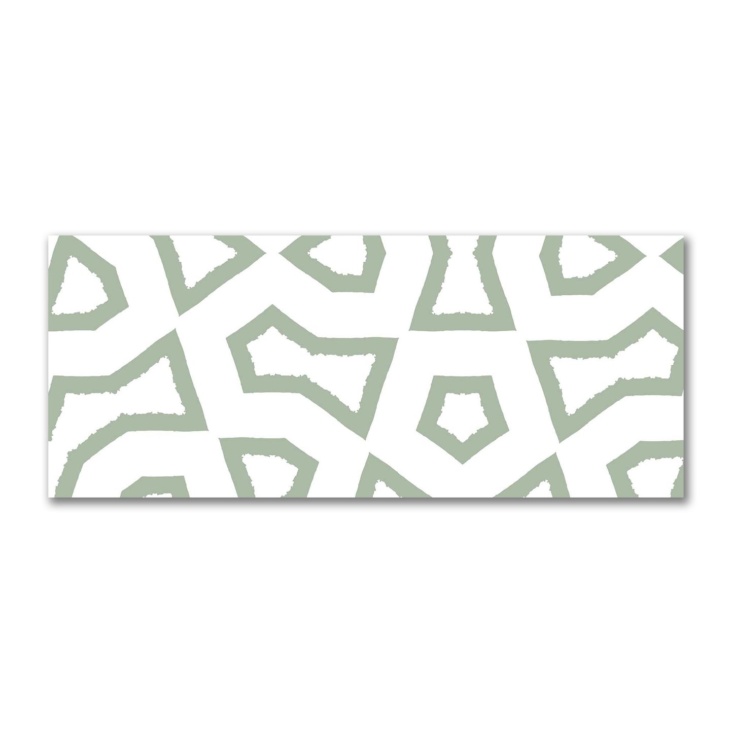 Off-White Cotton Sateen Fabric with Bold Green Graphic  | FACS-1052-391