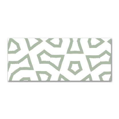 Off-White Cotton Sateen Fabric with Bold Green Graphic  | FACS-1052-391