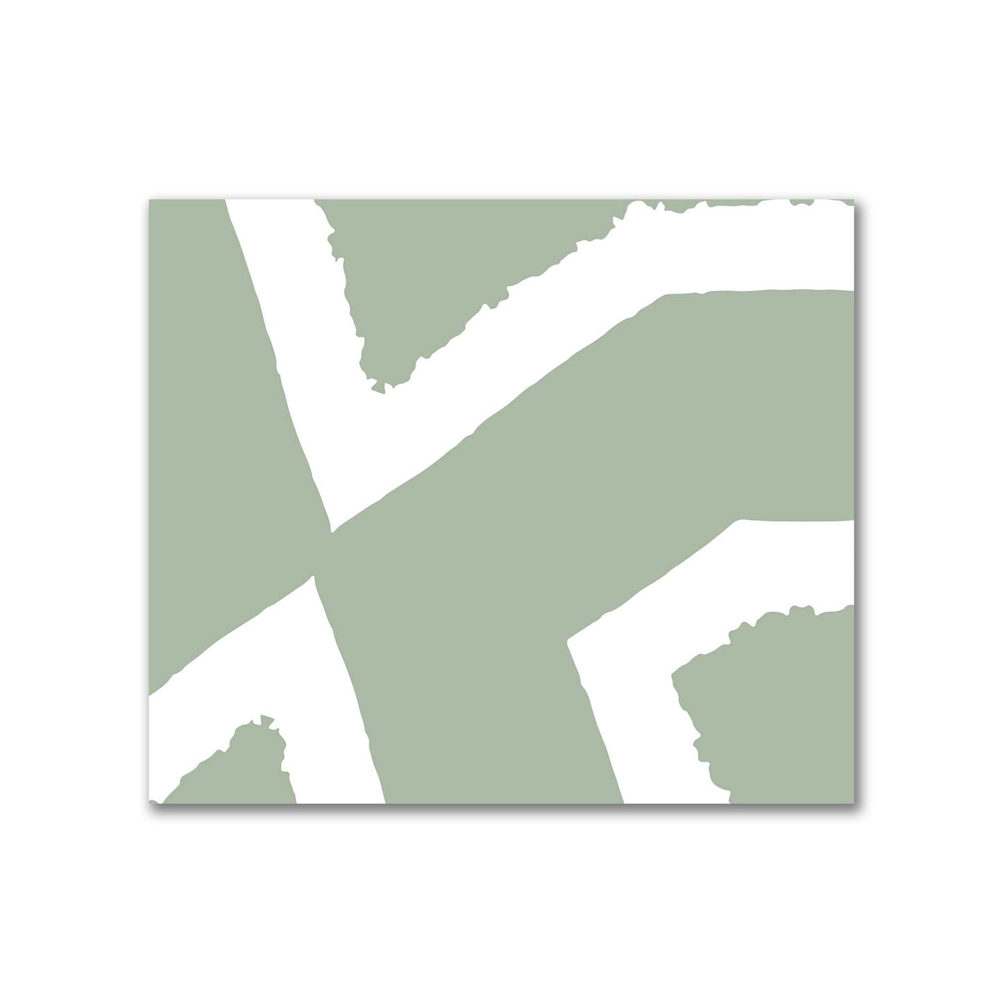 Green Cotton Sateen Fabric with Bold Off-White Graphic  | FACS-1052-392