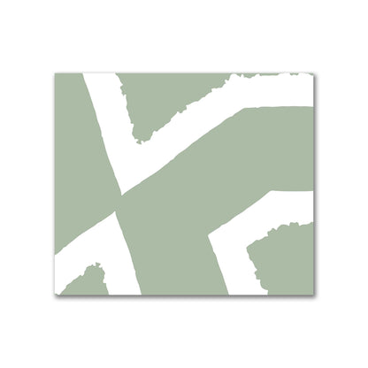 Green Cotton Sateen Fabric with Bold Off-White Graphic  | FACS-1052-392