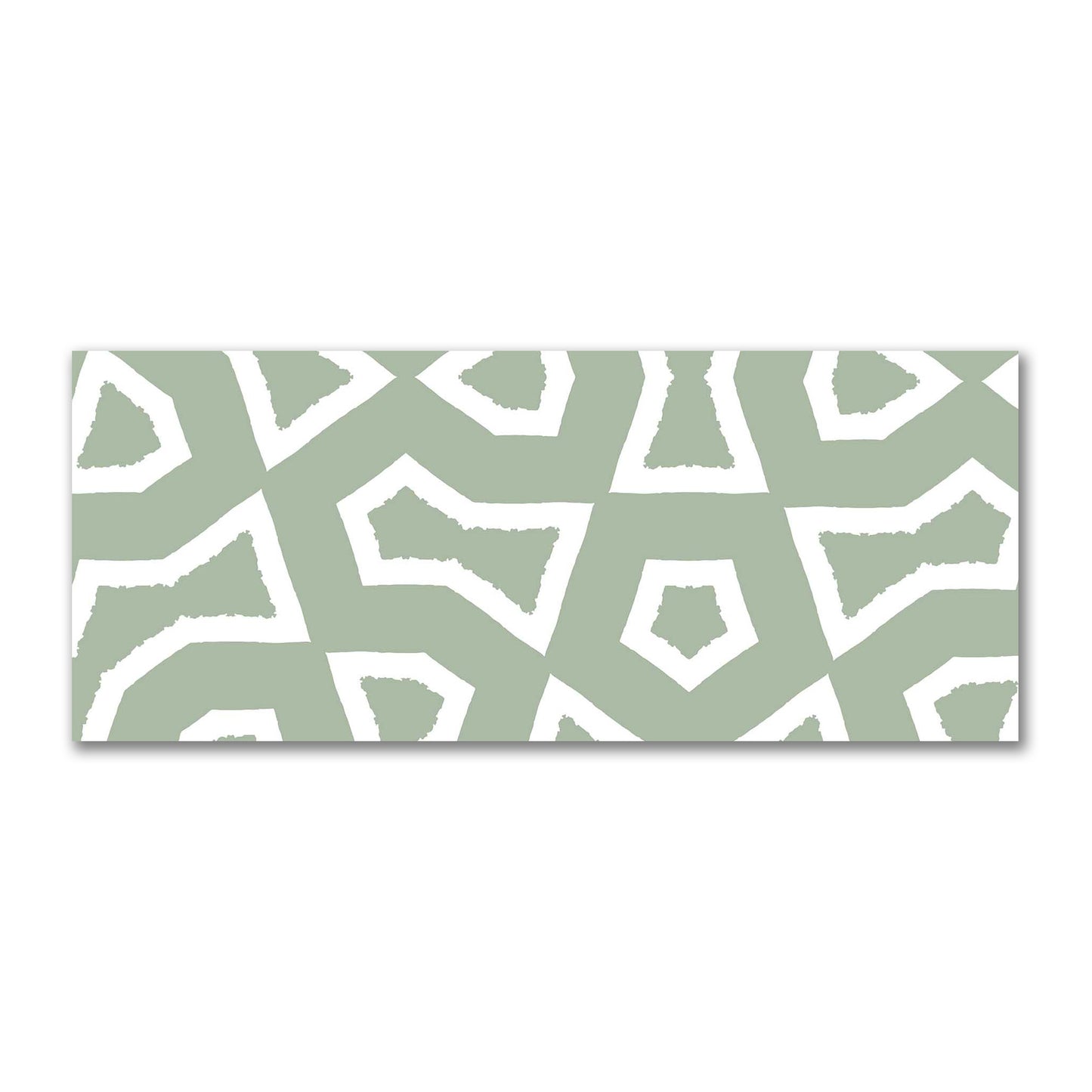 Green Cotton Sateen Fabric with Bold Off-White Graphic  | FACS-1052-392