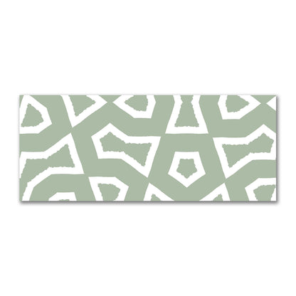 Green Cotton Sateen Fabric with Bold Off-White Graphic  | FACS-1052-392