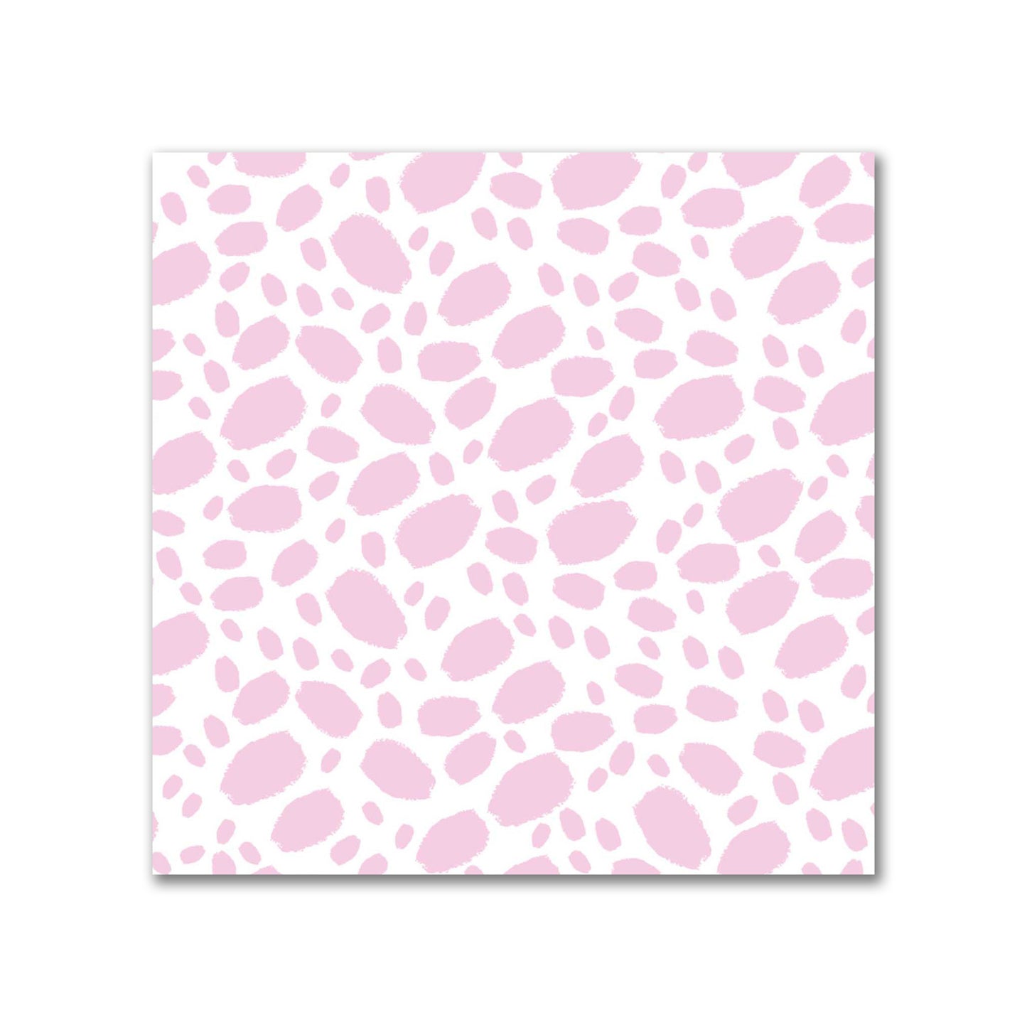 Off-White Cotton Sateen Fabric with Pink Hand-painted Dab Motif Print | FACS-1081-092