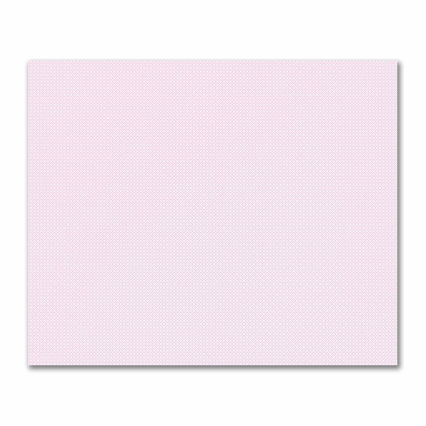 Off-White Cotton Sateen Fabric with Pink Repeating Square Motif Print | FACS-1081-122