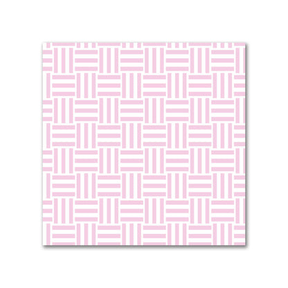Off-White Cotton Sateen Fabric with Pink Single Weave Motif Print | FACS-1081-142