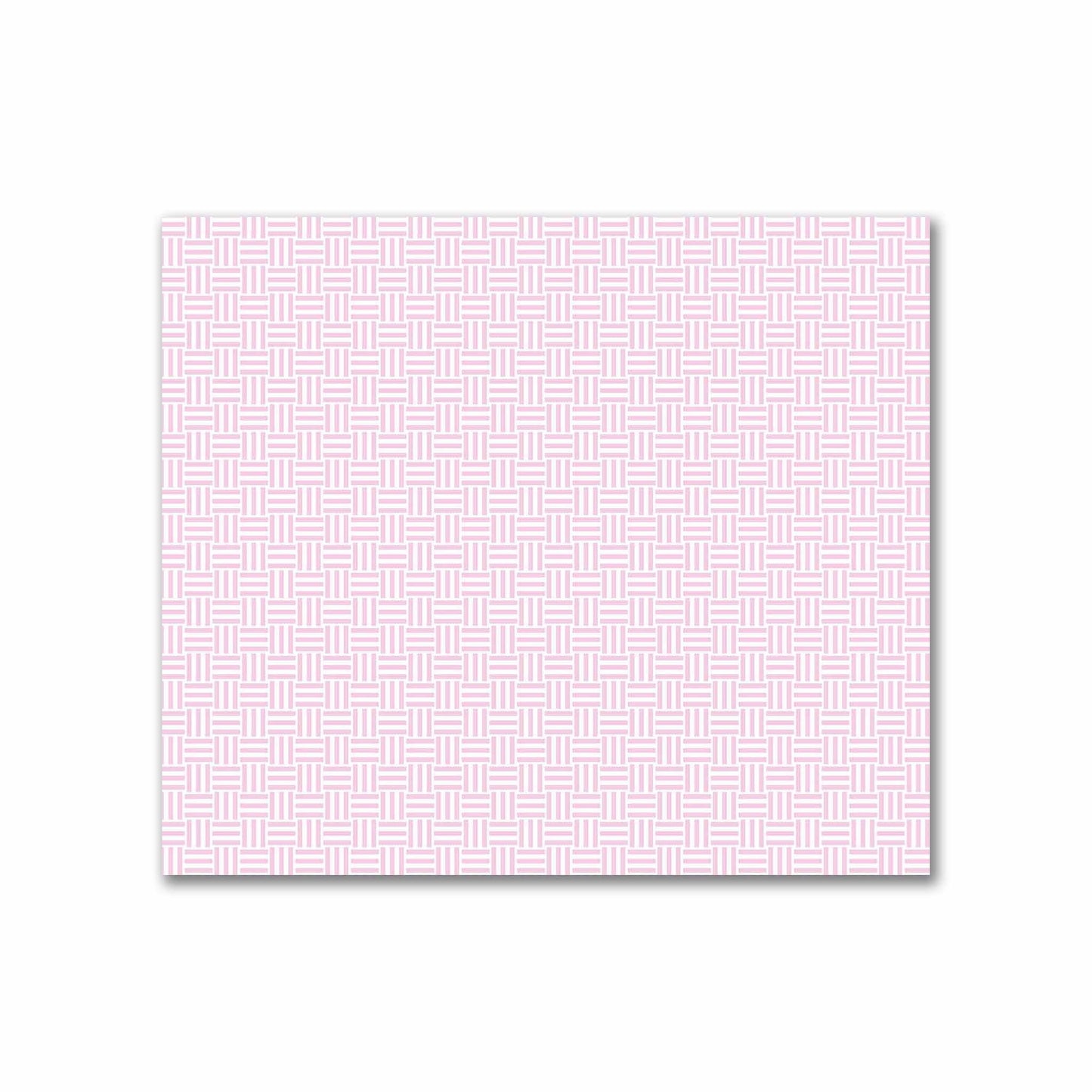 Off-White Cotton Sateen Fabric with Pink Double Weave Motif Print | FACS-1081-144