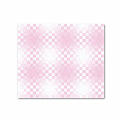 Off-White Cotton Sateen Fabric with Pink Double Weave Motif Print | FACS-1081-144