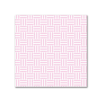 Off-White Cotton Sateen Fabric with Pink Double Weave Motif Print | FACS-1081-144