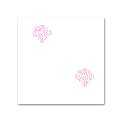 Off-White Cotton Sateen Fabric with Pink Hand-painted Swizzle Motif Print | FACS-1081-171