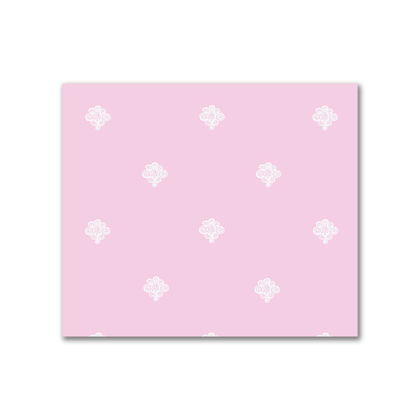 Pink Cotton Sateen Fabric with Off-White Hand-painted Swizzle Motif Print | FACS-1081-172