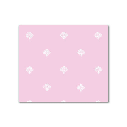 Pink Cotton Sateen Fabric with Off-White Hand-painted Swizzle Motif Print | FACS-1081-172