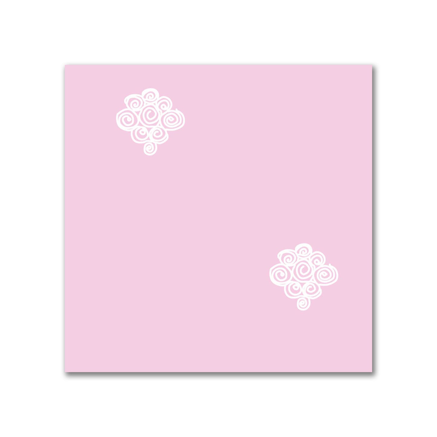 Pink Cotton Sateen Fabric with Off-White Hand-painted Swizzle Motif Print | FACS-1081-172